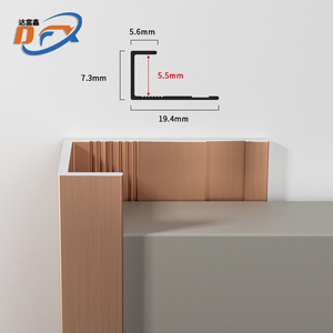 Profilés de bordure en aluminium Dafuxin 5 mm <span class=keywords><strong>pour</strong></span> panneaux muraux, revêtement mural <span class=keywords><strong>d</strong></span>écoratif écologique <span class=keywords><strong>pour</strong></span> hôtels et villas, couverture des joints intérieurs - Product Image 1