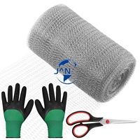 Rouleau de treillis métallique tissé en acier inoxydable de 8,3 pouces x 19,7 pieds, bloqueur d'espaces, tissu de remplissage de trous, barrière anti-souris pour jardin et maison