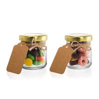 Custom Small Round Glass Jar Jam with Screw Lid