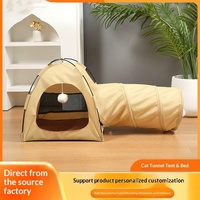 Tente pour animaux de compagnie toutes saisons, respirante et imperméable, nid pour chat et chien, tapis rafraîchissant d'été, maison pliable pour chat d'extérieur
