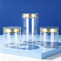 Bouteille de thé transparente en PET avec bouchon à vis à 89 dents, large ouverture, pour emballage alimentaire circulaire, pot à noix, pour conditionnement cosmétique - Vente en gros