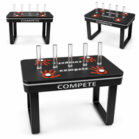 Mesa de Juego Electrónica de Reacción para Dos Jugadores con 5 Columnas de Luz LED, Juego de Mesa de Desafío de Velocidad con Huellas Dactilares, Juguete para Niños y Fiestas Familiares