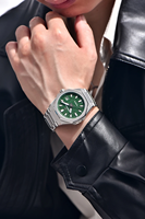 YS023 10ATM Wasserdichte Edelstahl-Saphir-Automatikuhr für Herren Japan Miyota 8215 Datum Mechanische Uhr Inklusive Box