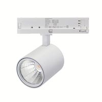 Spot LED sur rail contemporain à corps en aluminium, 2, 3 ou 4 fils, blanc réglable, intensité variable, IRC97, haute efficacité