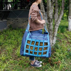 Comedero para Heno a Cuadros Azules, Gran Capacidad, Tela Oxford 600D, Comedero Tubular para Caballos, Bolsa de Almacenamiento para Alimentación de Ganado - Product Image 3