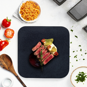 Bán buôn tùy chỉnh thanh lịch màu đen hình chữ nhật màu trắng sứ thân thiện với môi trang trí tấm cho khách sạn nhà hàng đám cưới - Product Image 6