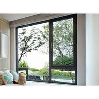 Ventanas Residenciales de Aluminio Abatibles, Diseño Moderno, Doble Acristalamiento, Estilo Abatible, Uso Exterior, Aislamiento Térmico, Color Personalizado