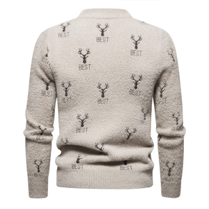 <span class=keywords><strong>Pull</strong></span> personnalisé pour homme, col rond, anti-rides, anti-rétrécissement, polyester/coton, motif 3D, tricoté, respirant, séchage rapide, pour l'hiver - Product Image 4