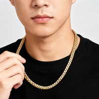 Collier chaîne maille ronde en acier inoxydable pour homme, style Hip Hop, chaîne Rolo, étanche, anti-ternissement, bijoux streetwear quotidiens