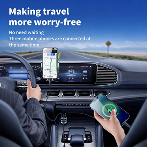 Cargador Rápido USB Dual Tipo-C para Auto, Transmisor FM Bluetooth 5.4, Modulador <span class=keywords><strong>de</strong></span> Radio Manos Libres, Reproductor <span class=keywords><strong>MP3</strong></span> Estéreo - Product Image 2