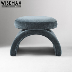WISEMAX MÖBEL Französischer Stil Moderner Wohnzimmer-Eckhocker aus Stoff für Hotel, Restaurant, Café, Villa, Apartment - Product Image 6