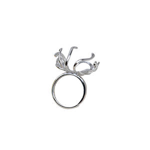 Anillo de Plata S925 Hecho a Mano con Perla Barroca Hueca, Accesorio DIY, Anillo Abierto sin Agujas, para el Sexo Opuesto, 1945 - Product Image 5