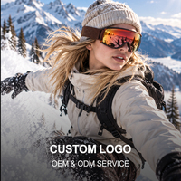Masque de ski photochromique magnétique OTG avec protection UV, lentilles interchangeables, compatible casque, OEM