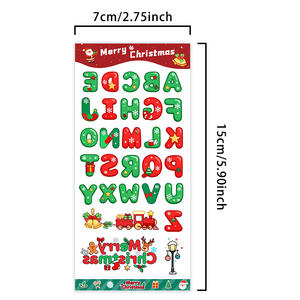สติกเกอร์รอย<span class=keywords><strong>สัก</strong></span>ลายคริสต์มาสแต่งหน้าสีสันสดใสแบบชั่วคราวกันน้ำตกแต่งคริสต์มาสตัวอักษรสักเหมาะสำหรับหน้าแขน - Product Image 2