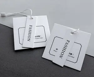 Square Necklace Swing Tag Clothes Brand Jewelry Tags Paper Printed Label Garment Shoes Bag Suitcase Accessories Sustainable