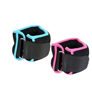 น้ำหนักถ่วงข้อเท้าและข้อมือแบบปรับได้ พร้อมตัวล็อคแบบตะขอและห่วง สำหรับวิ่งออกกำลังกาย ใช้ได้ทั้งชายและหญิง สีชมพูและสีฟ้า วัสดุ SBR - Product Image 3