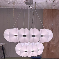 Lustre moderne en acrylique blanc Mengbo, luminaire suspendu créatif en forme de nuage LED, lumière chaude 3000K, dimmable, pour la maison/l'hôtel