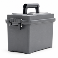 Boîte de rangement pour munitions calibre 50 PP, verrouillable, portable, avec poignée de transport, pour accessoires de tir et de chasse