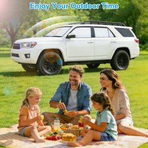 Summer Sports Car Windshield Sunshade 150x70cm Polyester Foldable Front <b>Window</b> Protection - Product Image 2