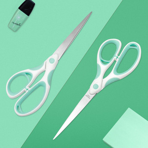 Office Scissors Stainless Steel 135mm 170mm 210mm Nordic Green Straight Head Home Use - Product Image 2