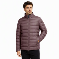 Veste d'hiver chaude pour homme, col montant, pliable, 90% duvet d'oie blanche, idéale pour les sports de plein air et les trajets quotidiens