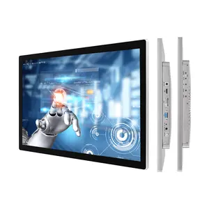 21.5 inch Wall-mounted fanless outdoor industri panel pc with screen ip66 3mm bezel industrial panel pc price for vehicle pc