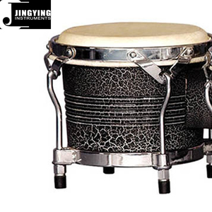 2024 Jingying Music Latin Drums Series, venta al por mayor WB0709CBK 7 y 9 pulgadas madera galvanizada remachado anillo personalidad <span class=keywords><strong>Bongo</strong></span> tambores - Product Image 3
