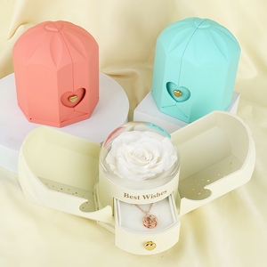 Coffret Cadeau Romantique pour Anniversaire de Mariage avec Tiroir et Double Ouverture, Boîte à <span class=keywords><strong>Bijoux</strong></span> Rose Éternelle pour Maman et <span class=keywords><strong>Femme</strong></span> - Product Image 2