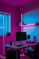 Lampe d'ambiance au sol multicolore à LED avec télécommande 24 touches pour l'ambiance de la maison