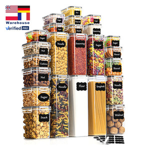 Ensemble de boîtes de <span class=keywords><strong>cuisine</strong></span> écologiques en PP, étanches et empilables, pour farine, sucre, céréales, différentes capacités - Product Image 1