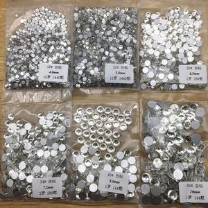 Yantuo блестящие прозрачные стекла с плоской задней панелью, без горячей фиксации, стразы для дизайна ногтей - Product Image 1