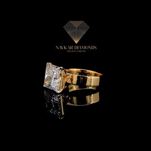 <b>Indian</b> Manufactured Moissanite Diamond <b>Ring</b> 925 Silver Luxury Jewelry for Women Wedding Engagement Gift Available For Sale - Product Image 4