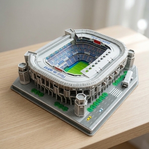 Rompecabezas 3D Personalizado Qlychee <span class=keywords><strong>de</strong></span> Espuma EPS del Estadio del Real Madrid con Modelo <span class=keywords><strong>de</strong></span> Papel para Ensamblaje DIY - Product Image 1