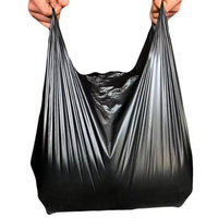 Sacs de courses en PE jetables type T-shirt, vente en gros d'usine, personnalisables avec logo, sacs de transport en plastique