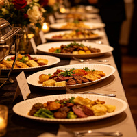 Assiettes en papier ovales jetables, plateaux de service pour buffets, traiteur, barbecue et fêtes