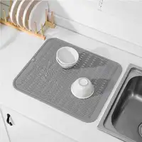 Amazon heiße 40x30 cm bunte rutsch feste Küche Silikon Geschirr trocknungs matte