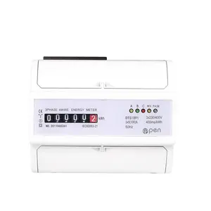 Three phases four wires CT 100 A din rail analog digital display household watt-hour kwh meter electric energy meter