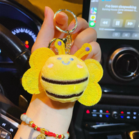 Porte-clés en peluche abeille très vendu, animal en peluche de haute qualité, pendentif en peluche, porte-clés pendentif