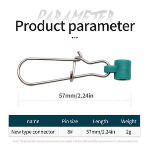 Senar pancing plumb pengencang jepret kunci ganda, pengencang konektor berat plumb berat baja tahan karat, peralatan memancing - Product Image 6