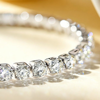 Bracelet empilable unisexe ShineForge Lab en diamants de laboratoire certifiés IGI, minimaliste, pleine éternité, 14k/18k, pour le bureau et le quotidien
