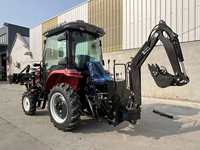 4WD 4x4 50PS Frontlader, Heckbagger Mini-Traktor mit Fahrerkabine zum Verkauf
