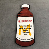 Maßgefertigter, Handgetufteter Teppich mit Sublimations-LOGO in der Mitte für Wohnzimmer, Palmendekor, Designer-Anime-Teppiche und -Läufer