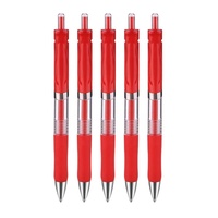 Stylo Gel Rétractable Promotionnel de Haute Qualité 0,5 mm, Pointe Roller, ABS+Silicone, Encre Noire, Bleue, Rouge, Non Effaçable, pour École et Bureau