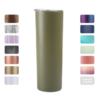 Nouveaux blancs de sublimation blancs à double paroi scintillants paillettes holographique 20oz isolé gobelet maigre droit pour impression à chaud