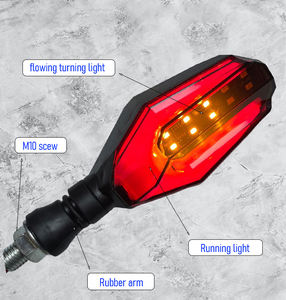Universal motocicleta 12V LED intermitente luz ámbar iluminación giro sistema de iluminación para motocicletas modificadas - Product Image 5