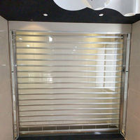 Porte à enroulement automatique en polycarbonate transparent, volet de sécurité en cristal pour magasin commercial