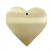 Étiquettes en laiton poli personnalisées de 2 pouces, étiquettes métalliques vierges imprimables par UV pour la décoration de cadeaux et l'artisanat