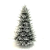 Новая зеленая полиэтиленовая и ПВХ Смешанная раскладная Рождественская елка с снегом домашний декор искусственная Рождественская елка из флока
