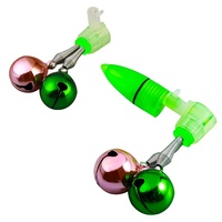 Palmer surf accessoires de pêche simple métal tige inoxydable cloche alarme lumières simple double cloche en plastique lueur dans l'obscurité led