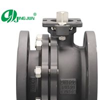 Válvula de Bola con Brida DIN Industrial, Acero al Carbono, Plataforma Alta, Cuerpo de 2 Piezas, 100% Probada para Fugas